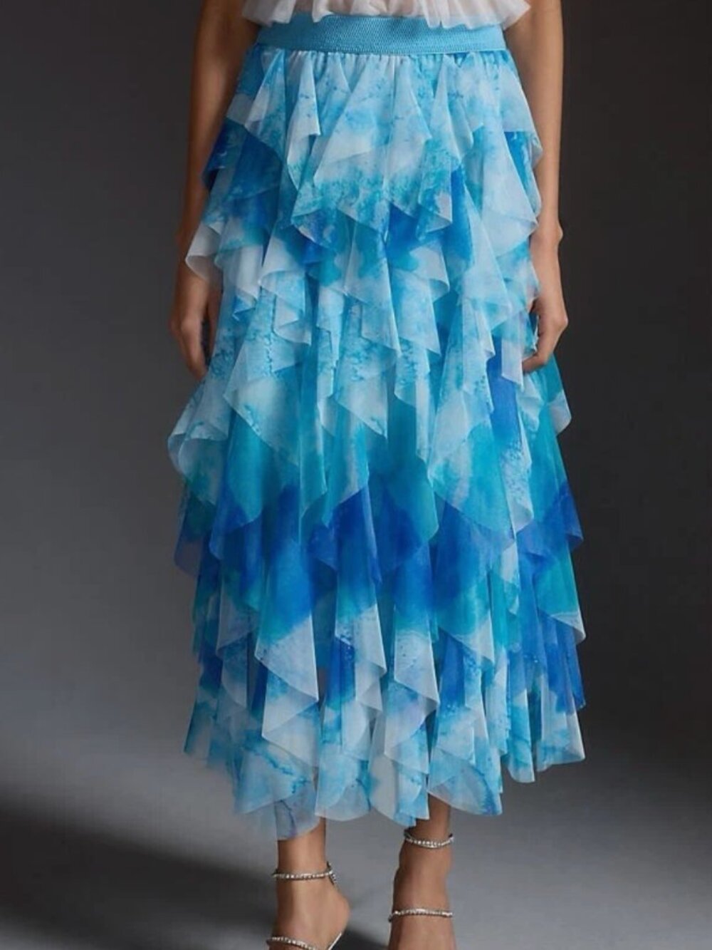 Anthopologie Cheri Ruffle Tulle Skirt (Medium)